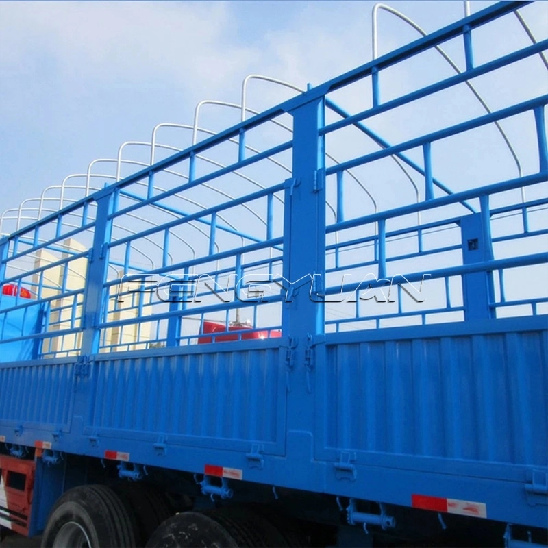 Livestock Bulk Cargo Animal Transport Dropside Fence Semi Trailer