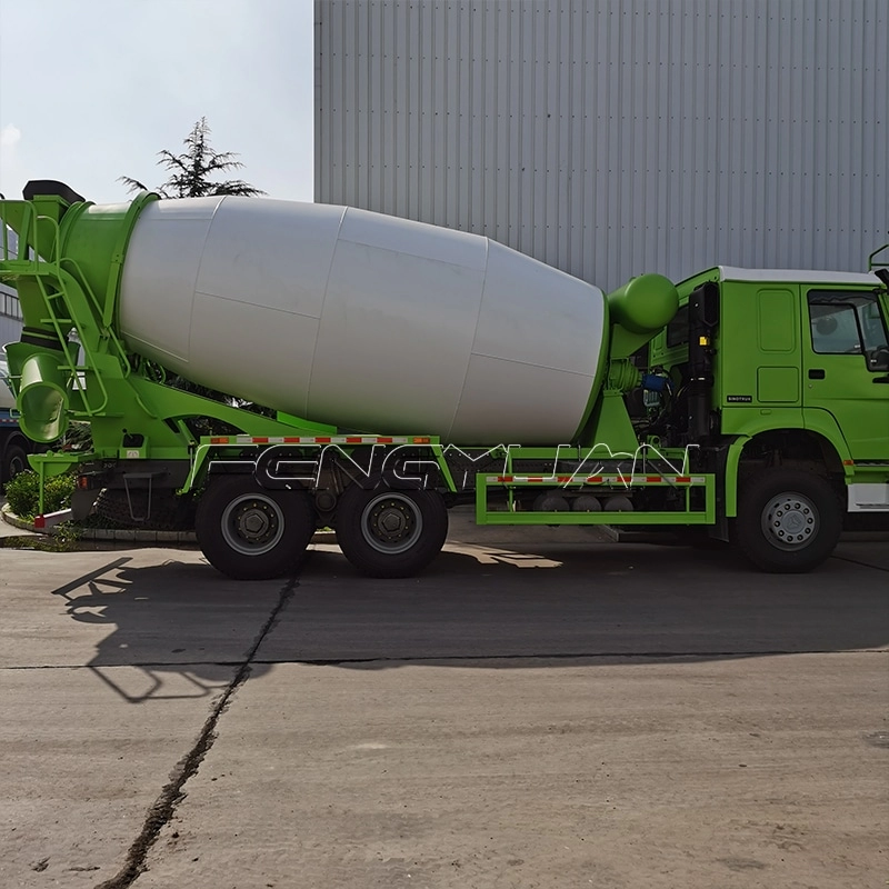 10cbm 12cbm truck mounted concrete truck mixer with semi trailer