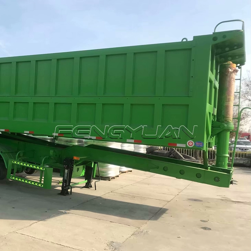 4 axle 80 tons Rear end Self Dumping Semi Tipper Trailer