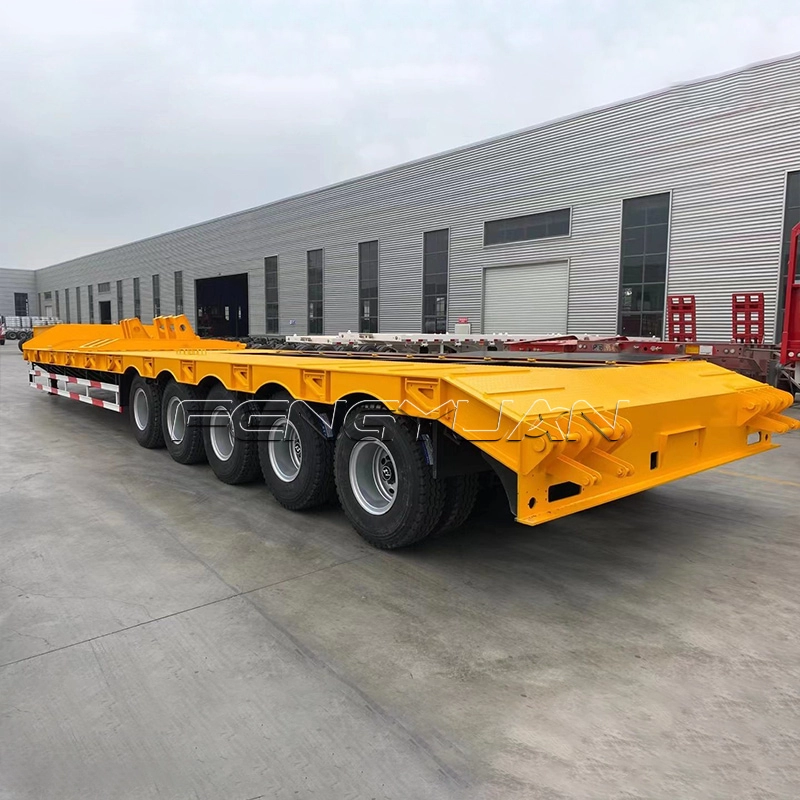 5 Axles 120 Ton Lowbed Semi Trailers For Sale