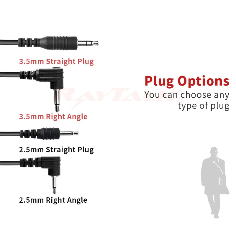 E-39C Listen Only Surveillance Clear tube Earpiece for Speaker Microphones