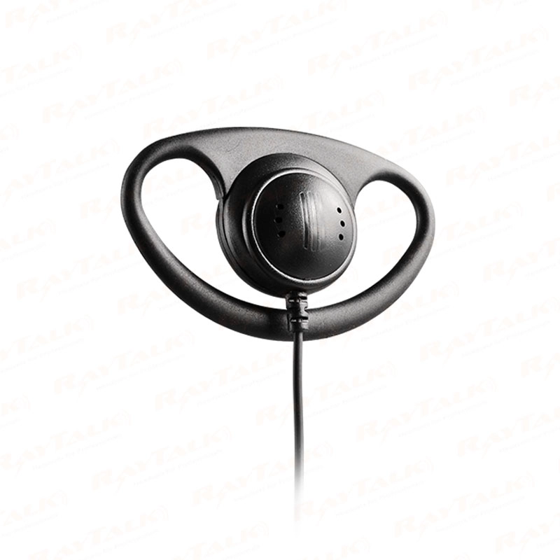 EM-3219 D-shape earhook security earpiece earphone with lapel microphone ptt