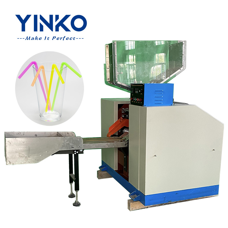 Flexible straw bending machine