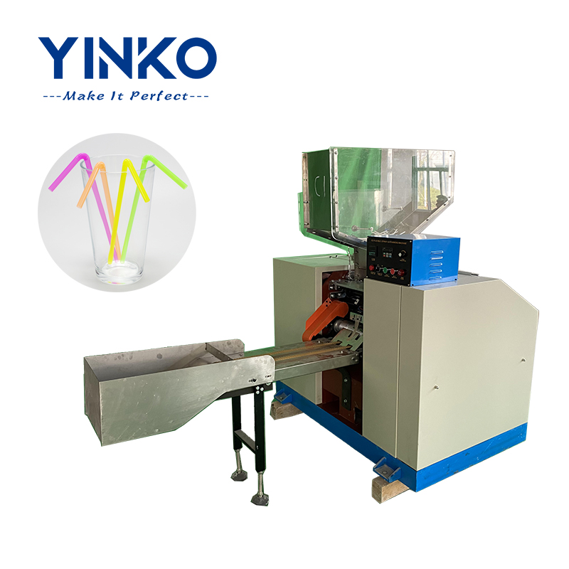 Flexible straw bending machine