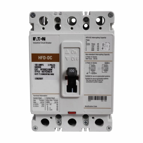 HFD-DC Series EATON Circuit Breakers