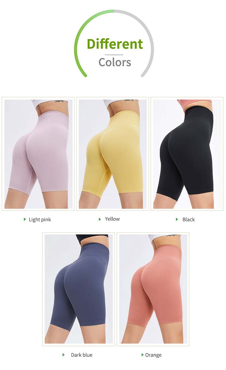 High Waist Seamless Peach Hip Yoga Shorts