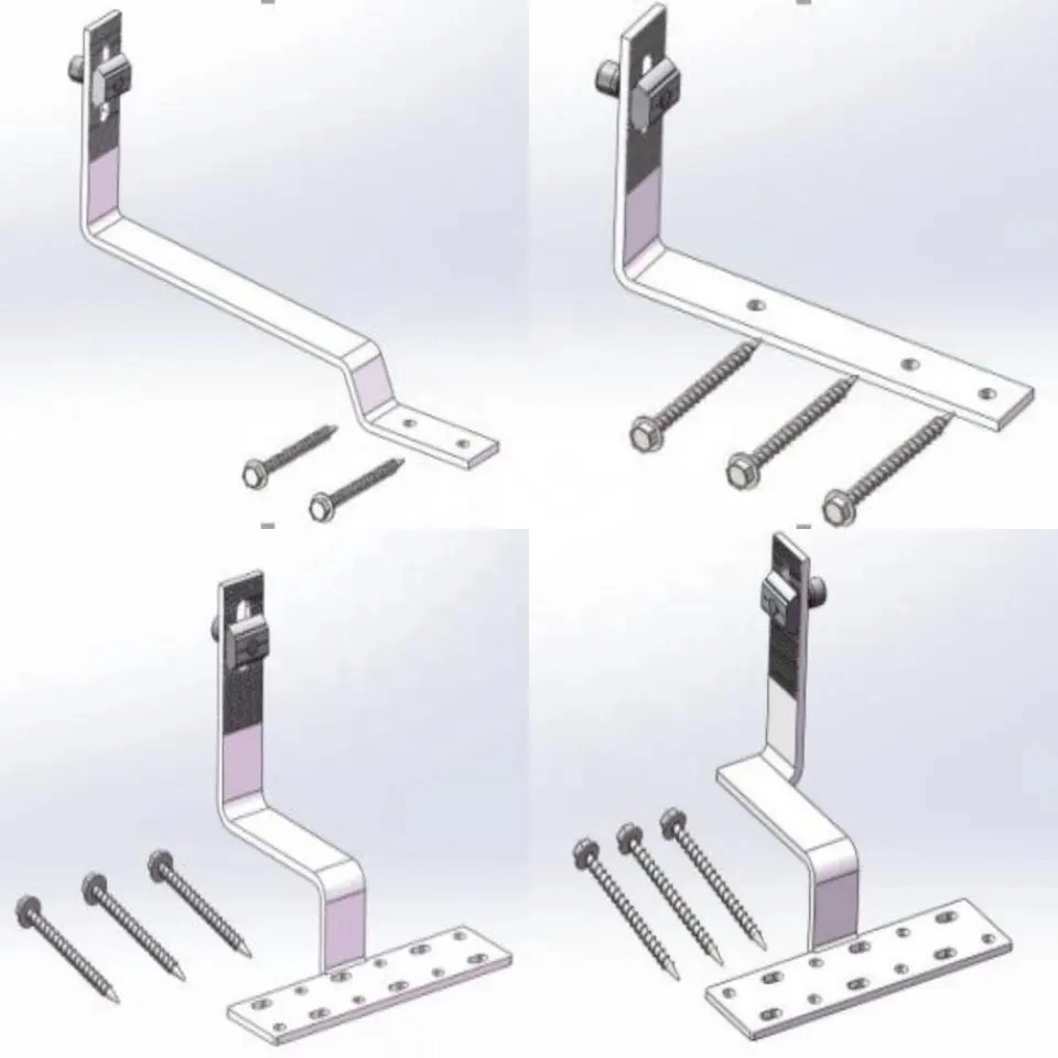 Stainless Flat Roof Hook Bracket System For Sloped Tiles YRK Roof06