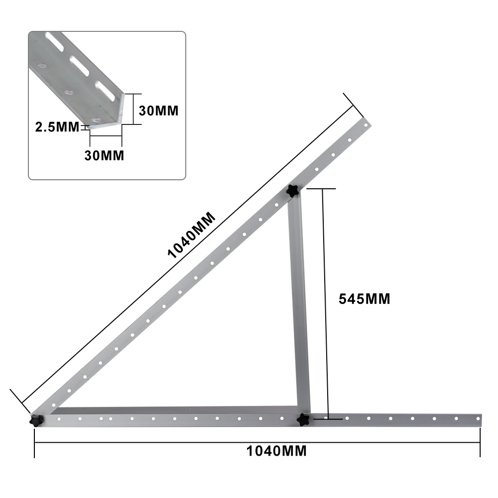 Adjustable Triangle Solar Mounting Brackets 