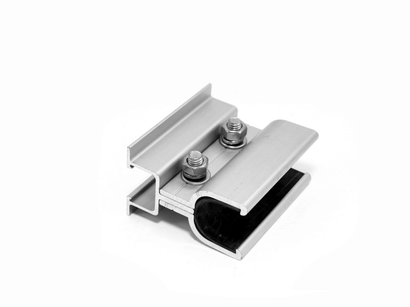 Frameless Panel end clamp