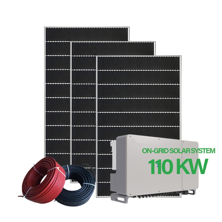 FOTOVO On-Grid solar System with 100kw 110kw 136kw rated power 450w solar pv panel and Three Phase On-Grid Solar Inverter