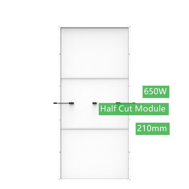 FOTOVO 650W mono-facial single glass Monocrystalline half-cut cell Solar Panels with High power output