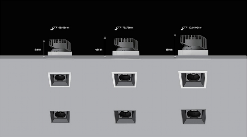 Square Downlight Adjustable 