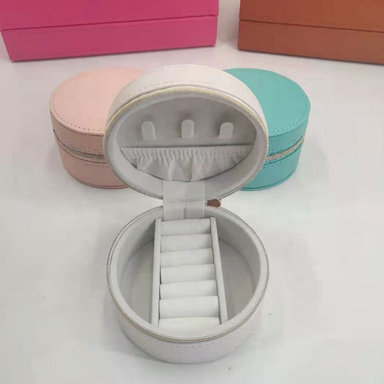 portable round mini jewelry box