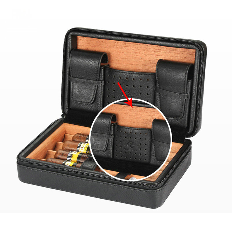 Portable Leather Cigar Gift Case