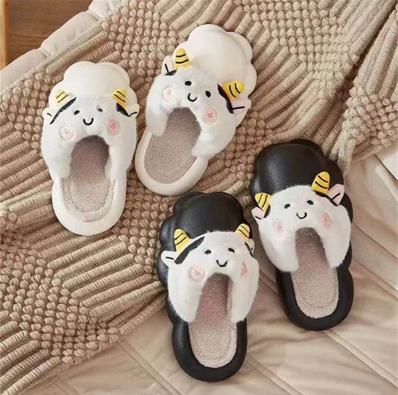 Cute Sheep Indoor And Outdoor Cotton Slippers