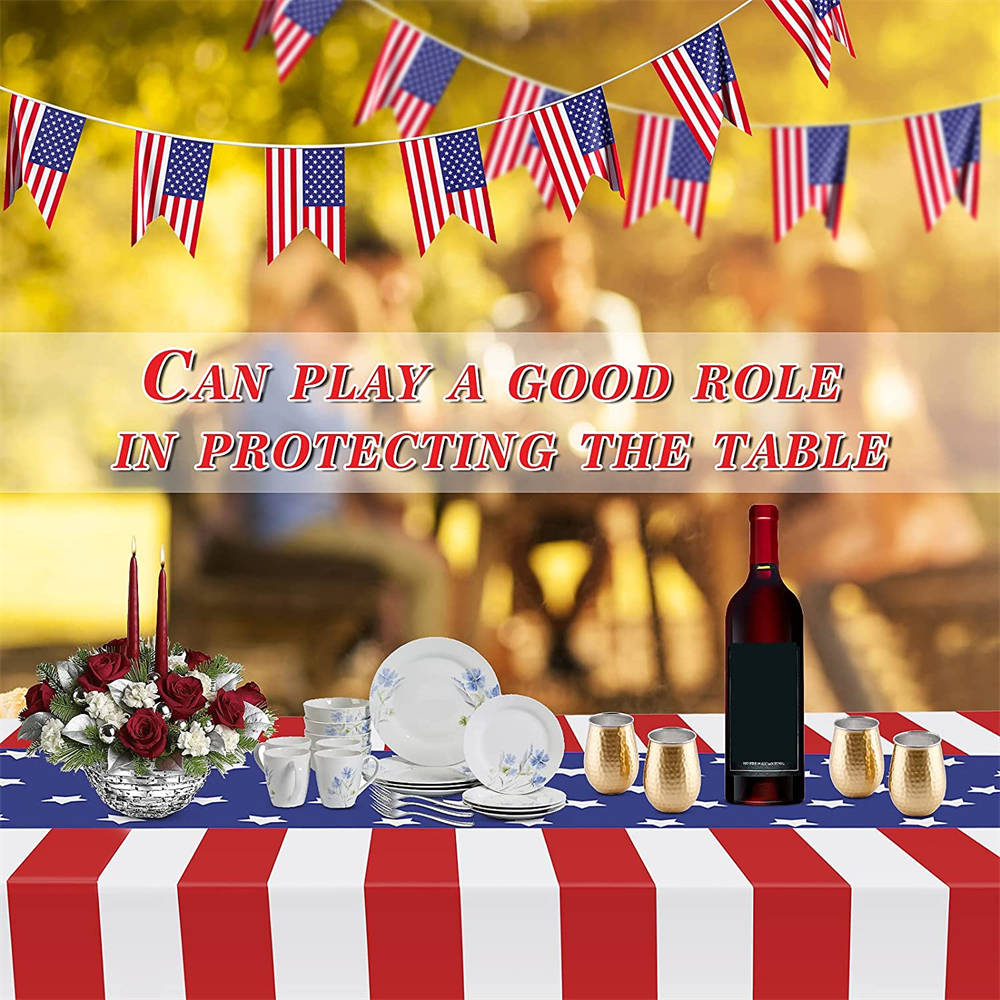 Disposable American Flag Tablecloths