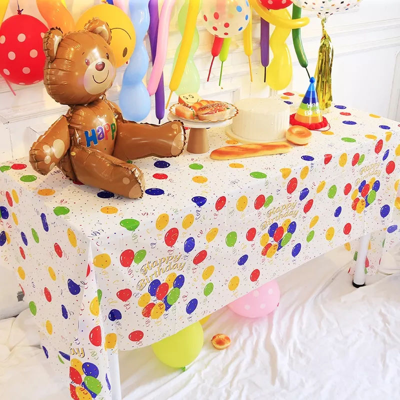 OEM Disposable Balloon Plastic Tablecloths