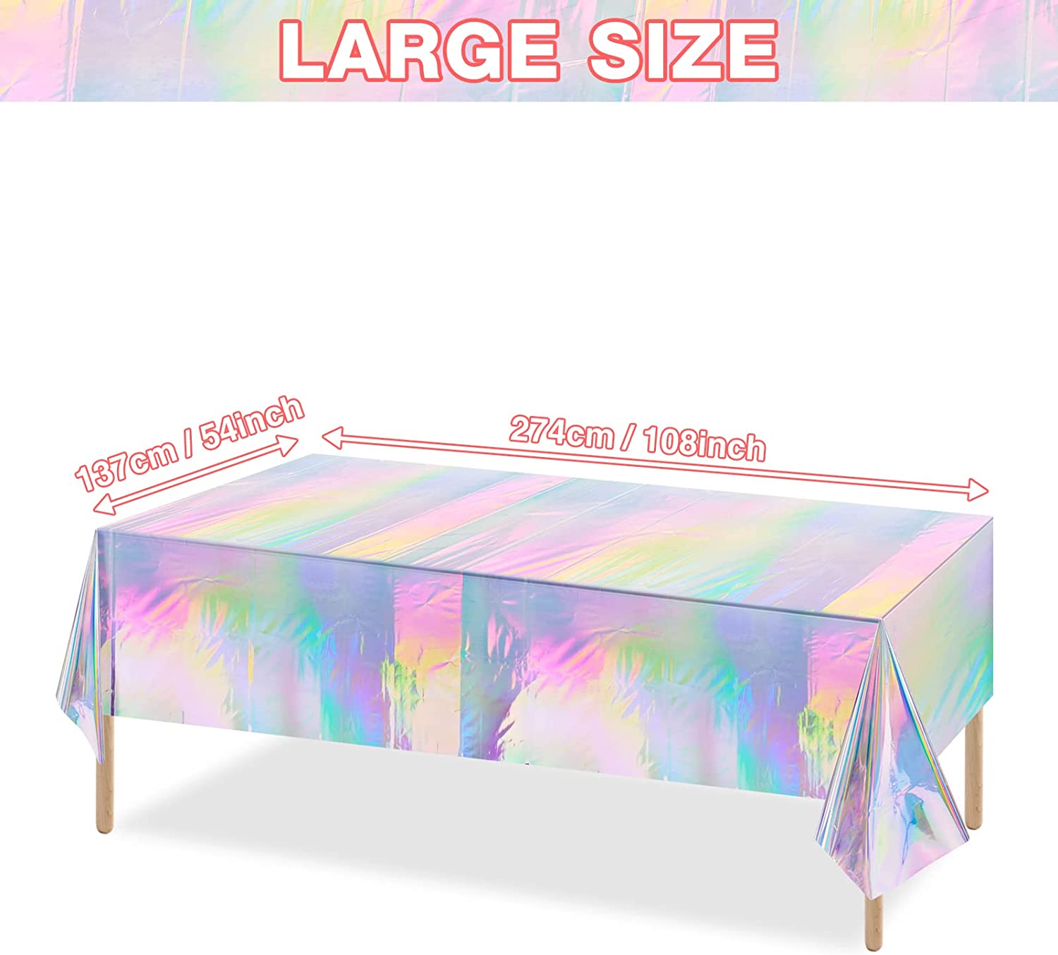 Iridescent Plastic Table Cover