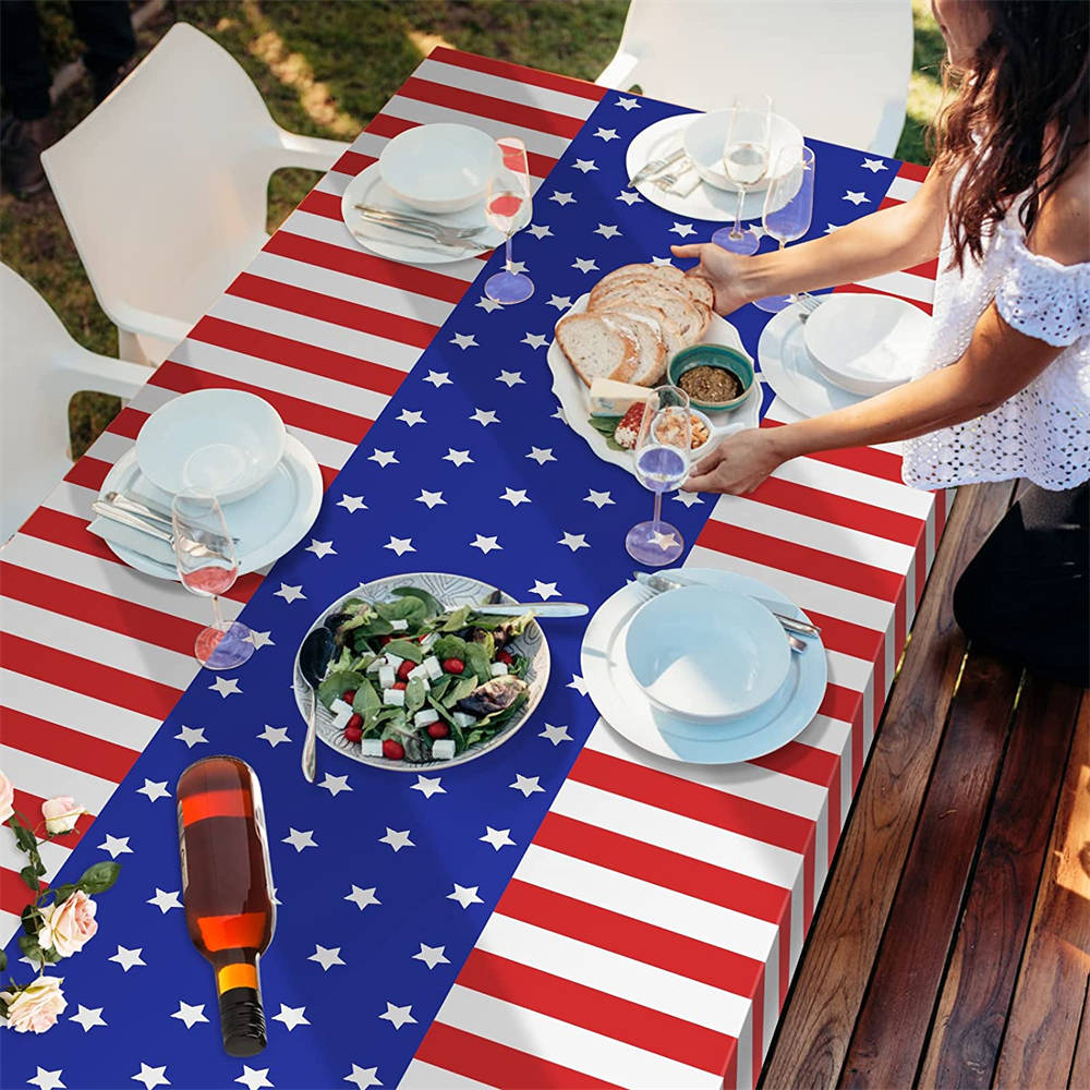 Disposable American Flag Tablecloths