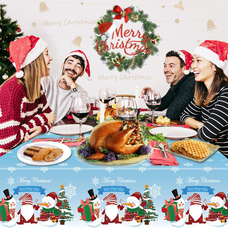 Waterproof Plastic Christmas Table Cloth