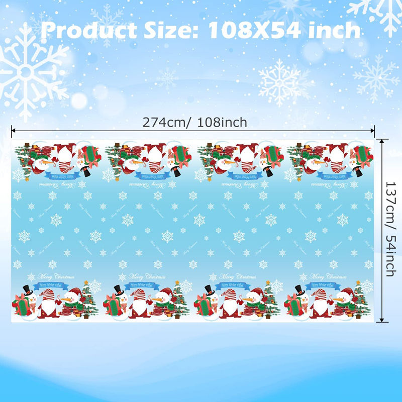 Waterproof Plastic Christmas Table Cloth