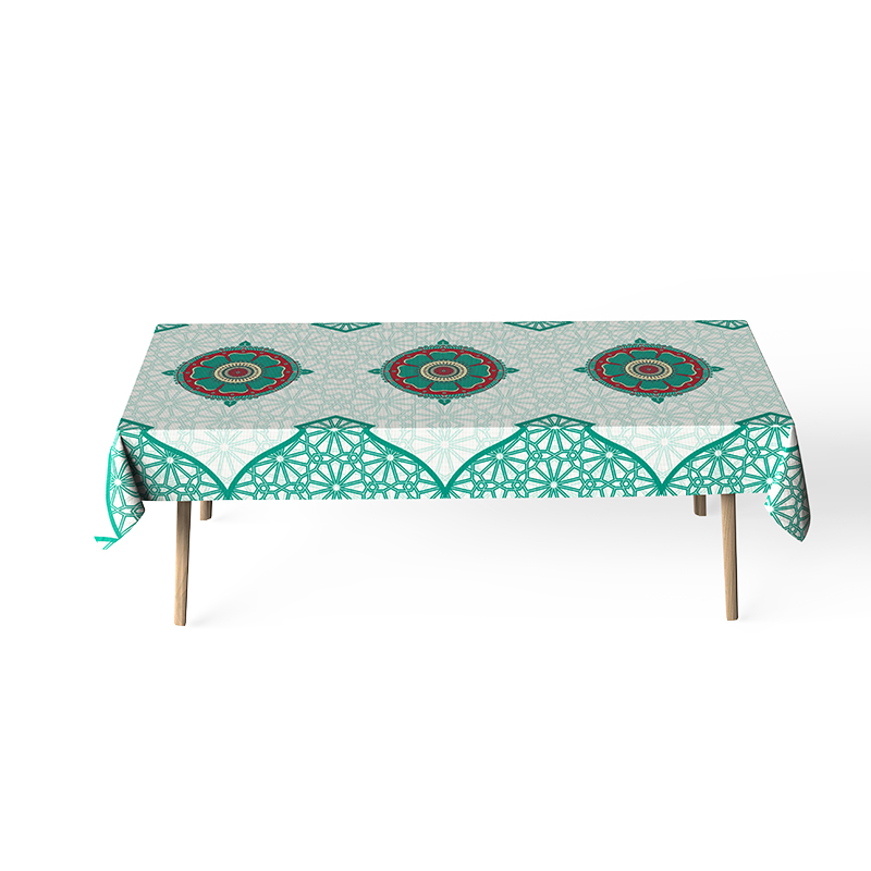 Cheap Palm Leaves and flowers designs Disposable Plastic Hawaiian Luau Tablecloths Rectangular table cover for Party