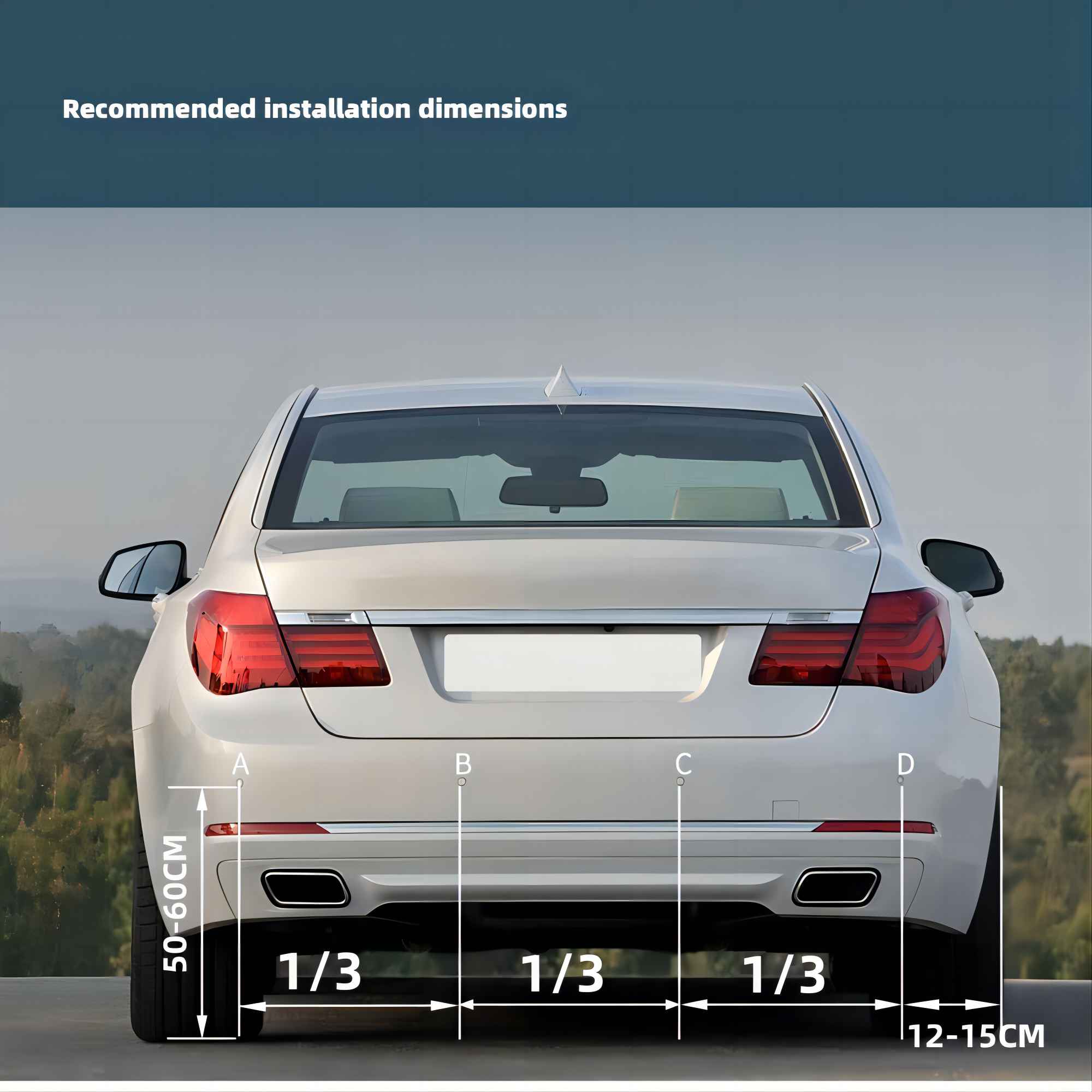 car parking system ultrasonic sensor installation dimensions