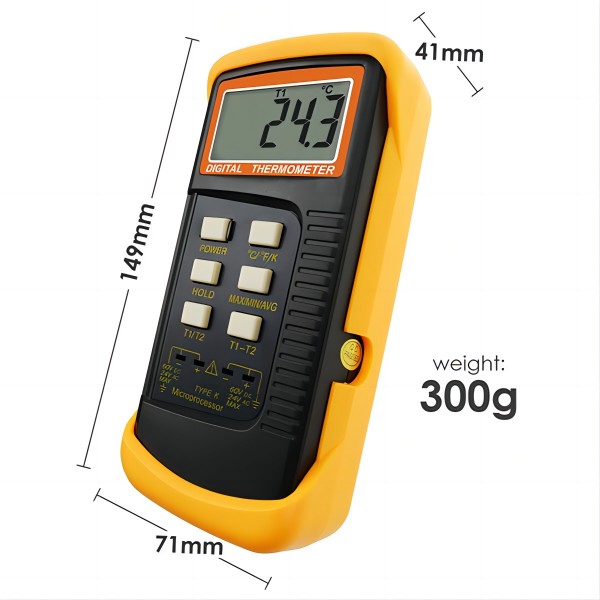 K-Type Thermometer w/ 4