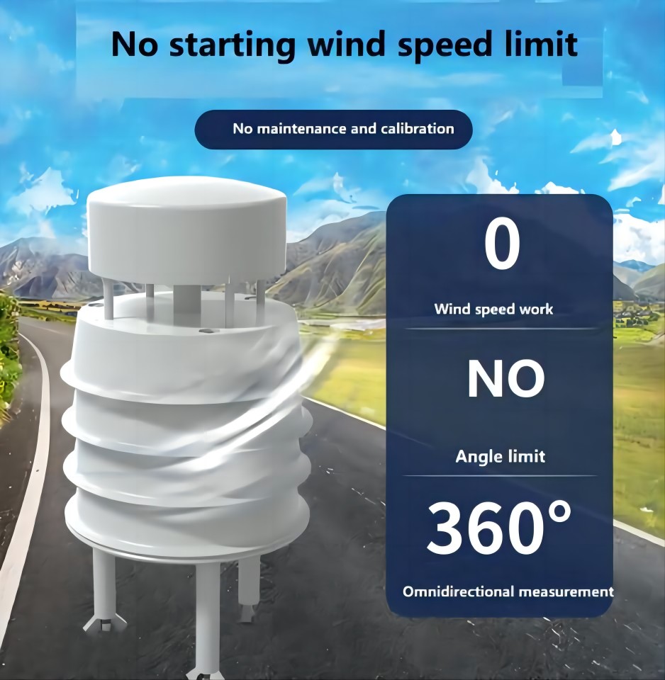 Ultrasonic wind speed and direction integrated sensor