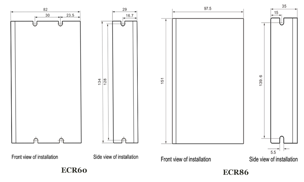 ECR60 Product Dimensions