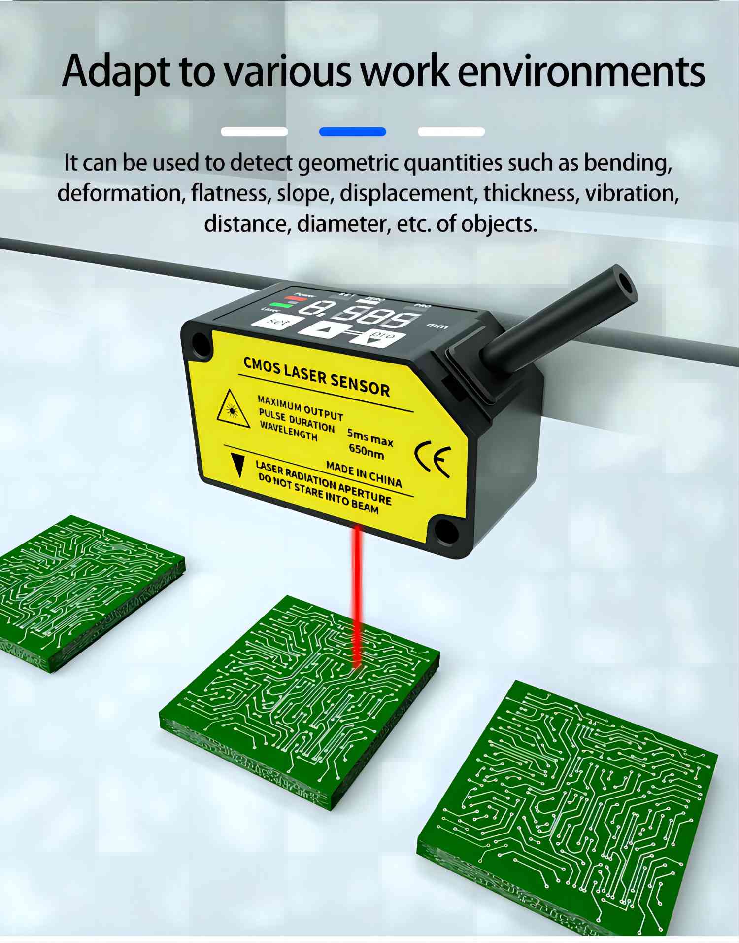 Laser displacement sensor work environments