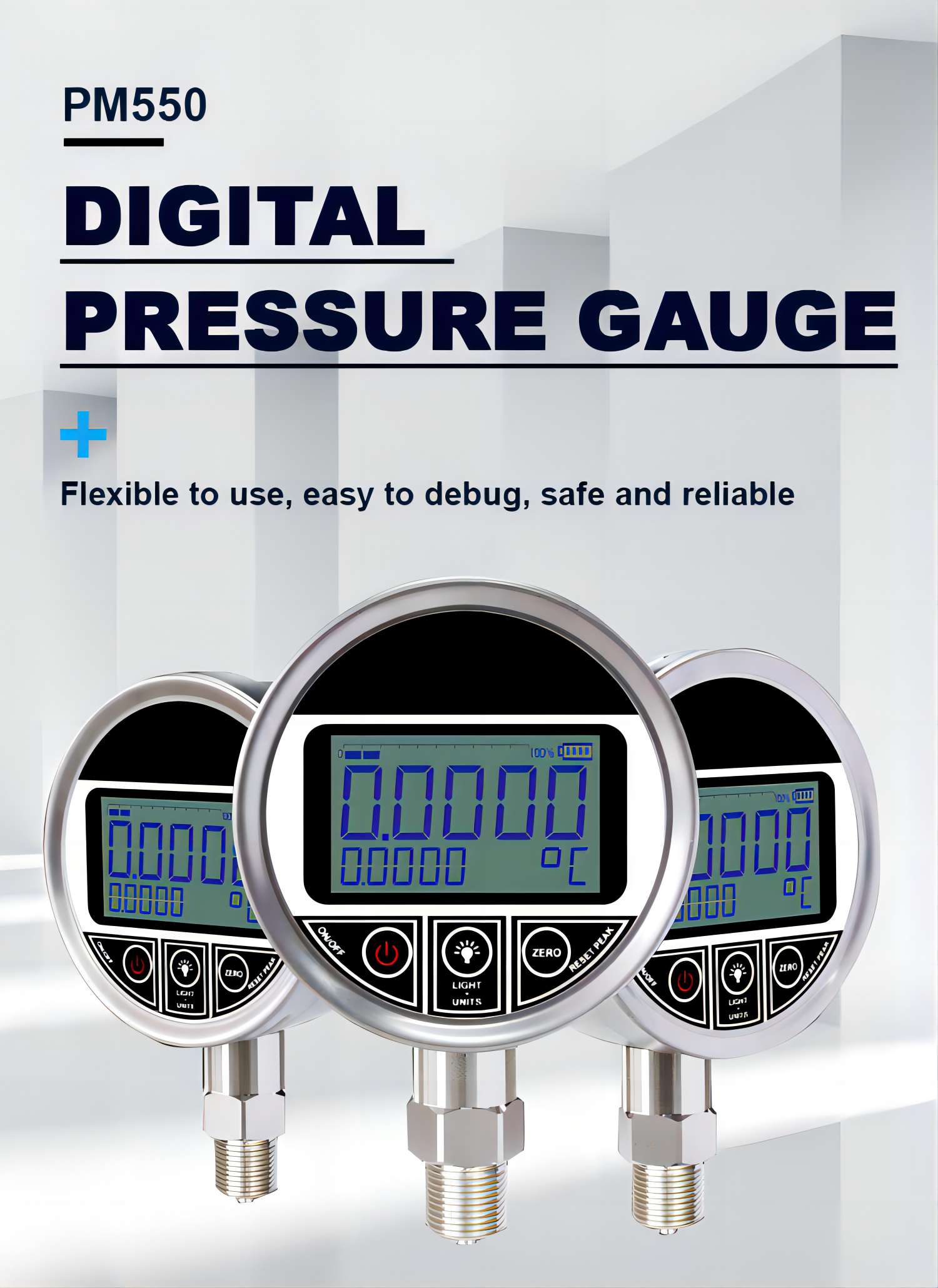  Battery-powered USB Digital Pressure Gauge Datalogger