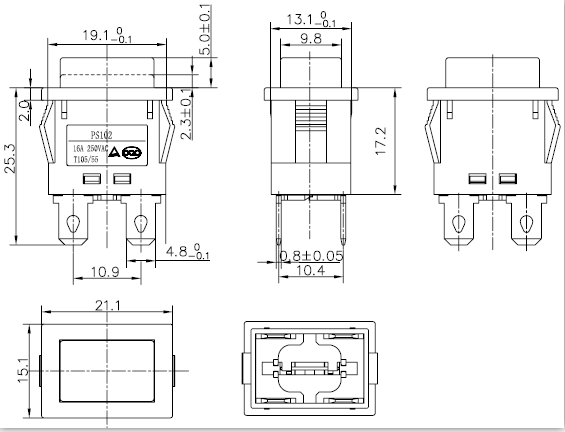 4 pin rocker switch