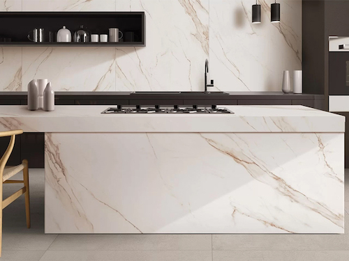 Calacatta Gold Marble Kitchen Design