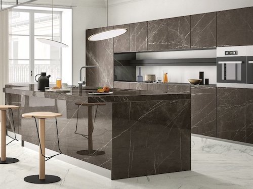 Pietra Grey Marble Kitchen Countertop