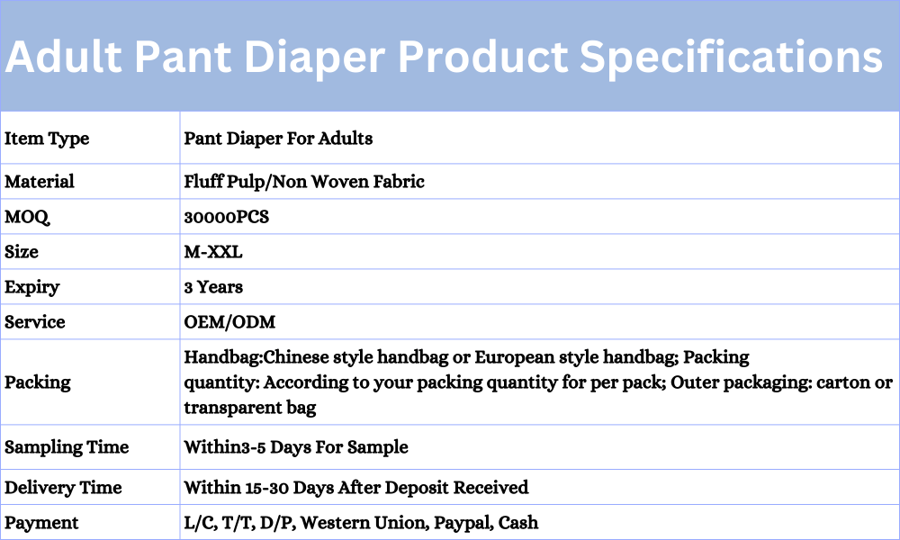 dry surface adult diaper